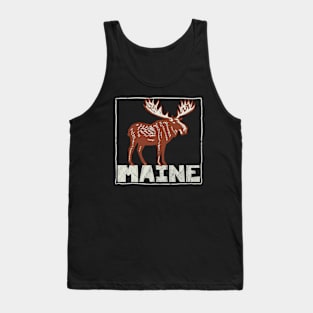 Maine Moose Lover Maine Natives Residents Visitors Tank Top